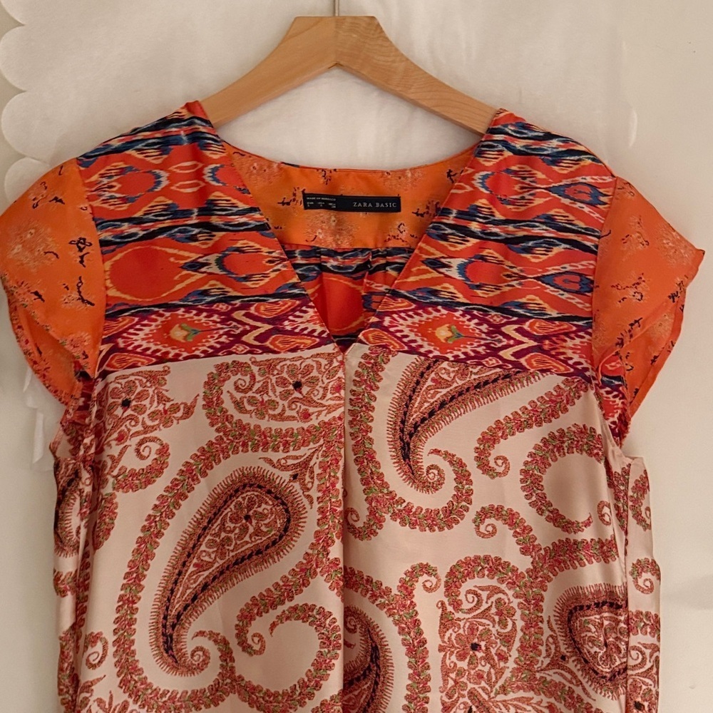 Zara Basic Multicolour Knee Length Sheath Dress Women Large - Picture 6 of 12